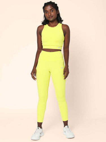 Shop-Padded Cross Back Lime Crop Top