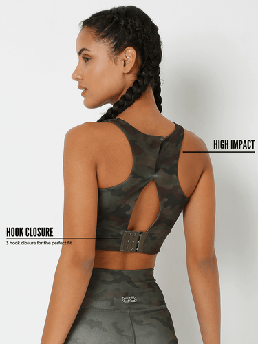 Shop-High Impact Action Bra With Clasp Army Camo