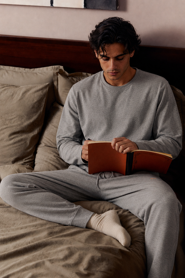 Long Sleeves Loungewear - Grey