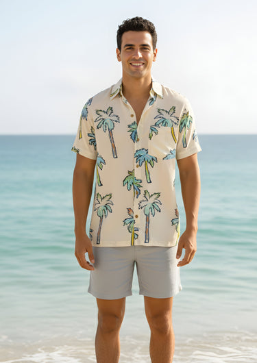 Tropical Drift – Men’s Floral Beach Shirt