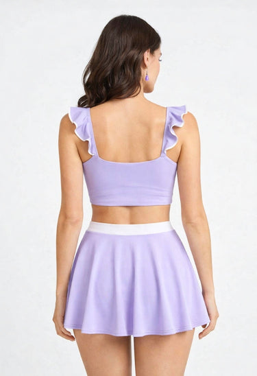 Lavender Ruffle Swimsuit