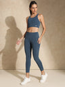 Shop-Aegean Blue High Impact Action Bra with Clasp & Luna Sculpt Leggings