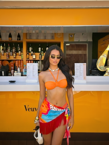 Pina Colada Mini Fringe Sarong