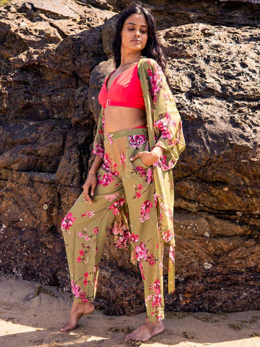 Wild Lantana Kimono & Palazzo Beach Set