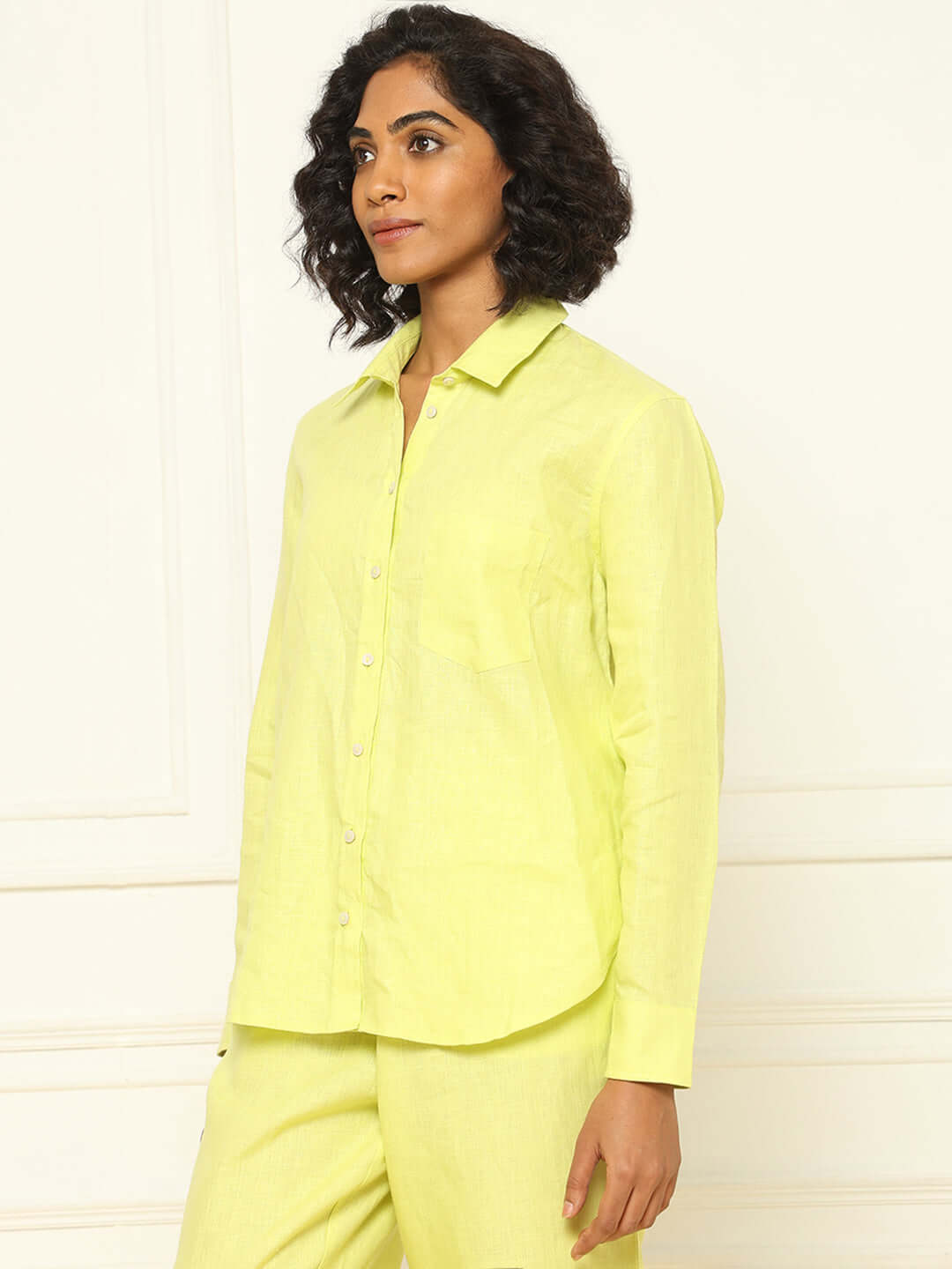 Shop-Linen Shirt Lime