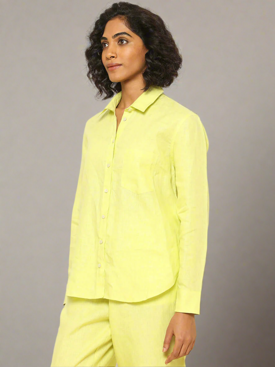 Shop-Linen Shirt Lime