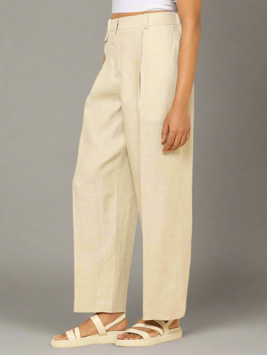 Shop-Linen Trousers Beige