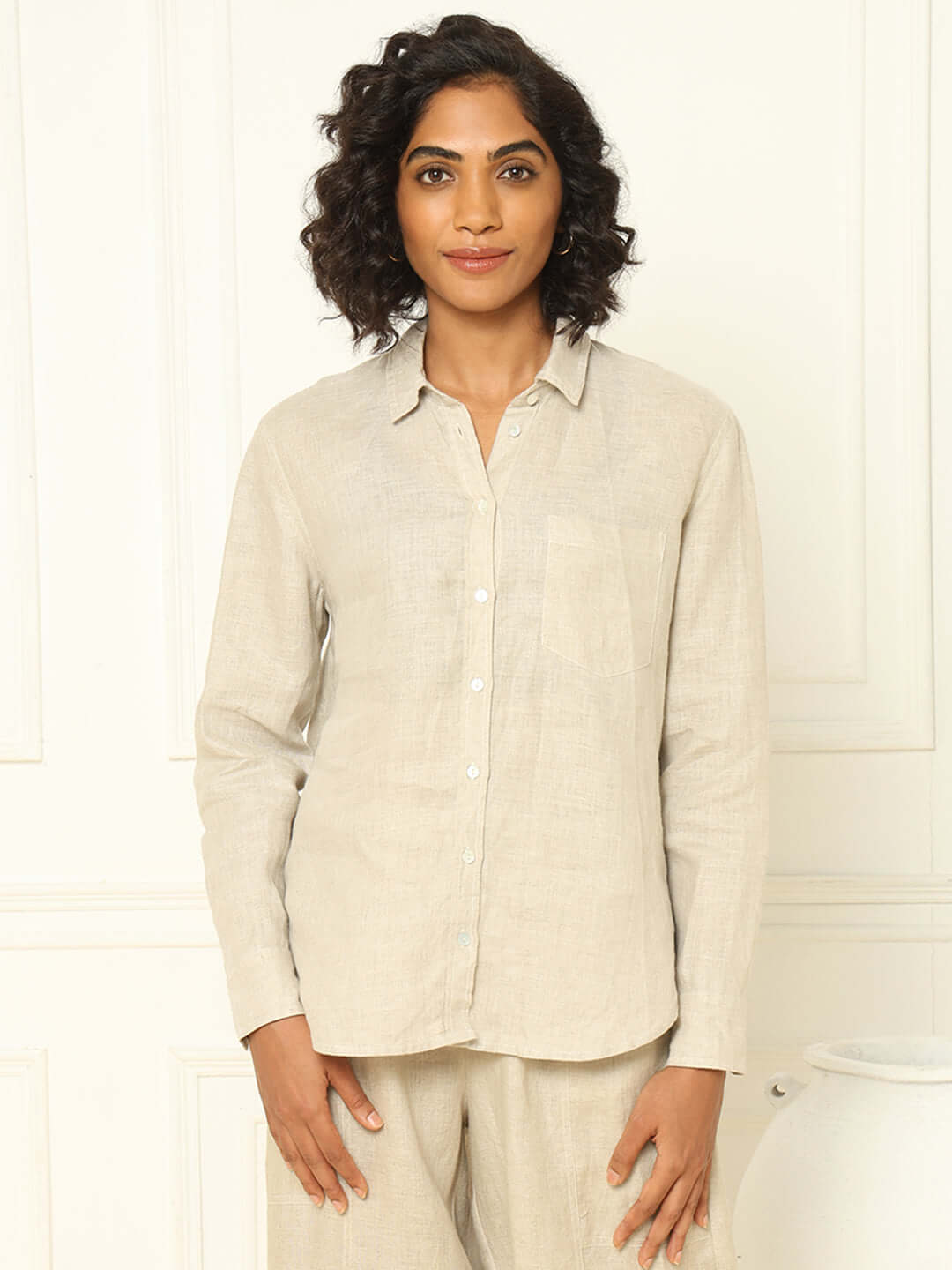 Shop-Linen Shirt Beige