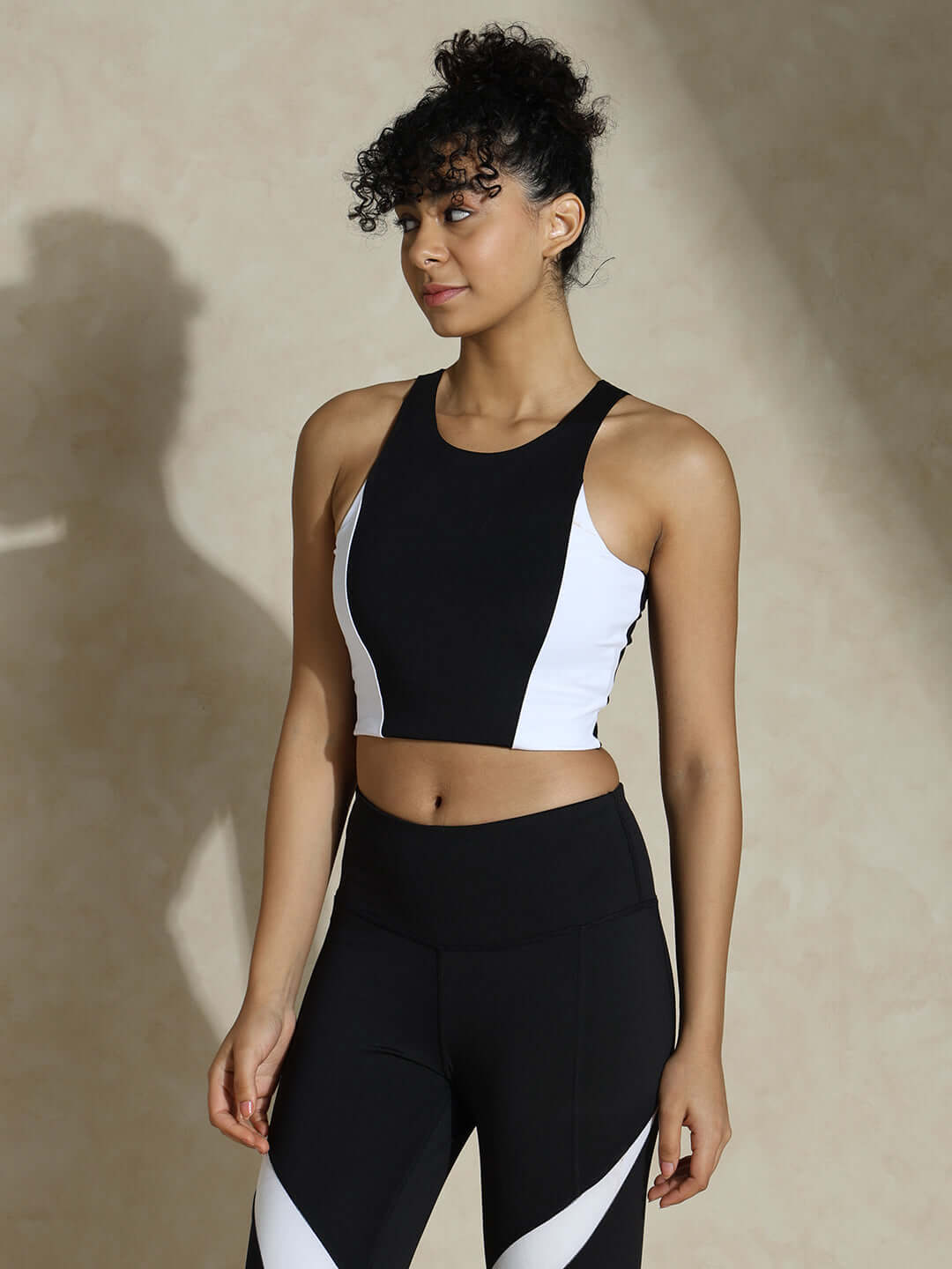 Shop-Monochrome Crop Top Black & White