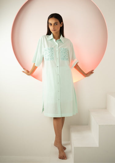 Mint Bloom Pocket Nightshirt