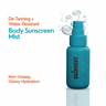 Skinvest Light It Up De-Tanning and Water Resistant Body Sunscreen Mist SPF 40 PA++++ in a teal spray bottle