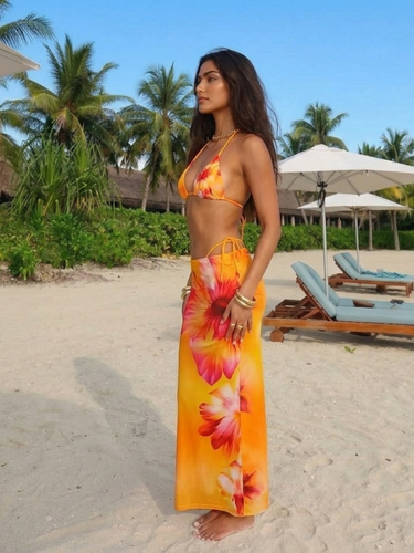 Mimosa Triangle Bikini & Maxi Skirt Set