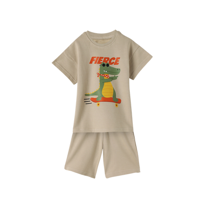 French Terry Tee & Shorts Co-ord Set