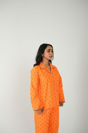 Tangerine Twinkle – Cotton Night Suit for Moms