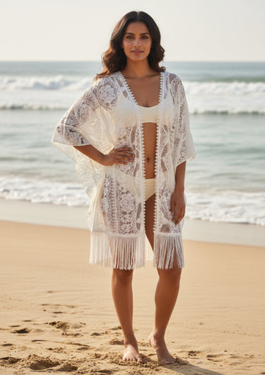 White - Lace cover up