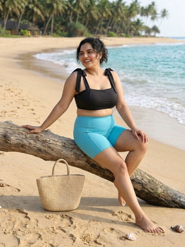 Butterfly Cyan Shorts Set (2 Pcs)