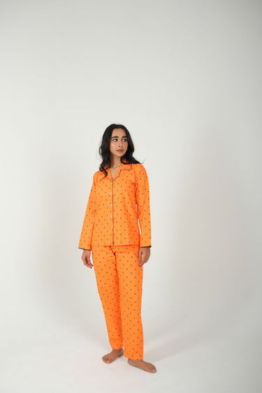 Tangerine Twinkle – Cotton Night Suit for Moms