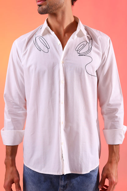 Acoustic White Shirt For Men