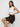 Ribbed Knit Brown Mini Skirt
