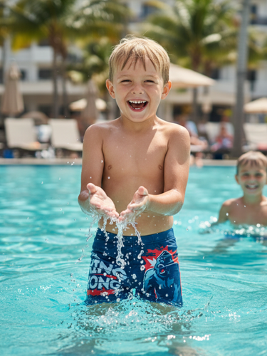 Boys King Kong Graphic Swim Trunks