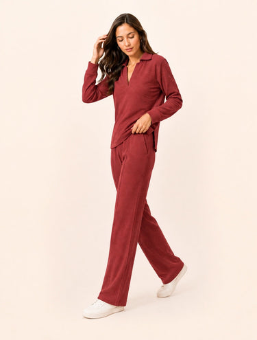 Rust Ottoman Long-Sleeve Polo
