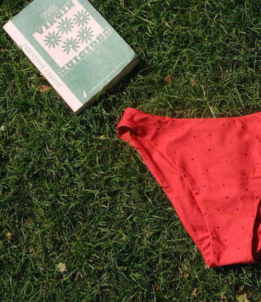 Spiked Cherry Red Two Piece Bikini Set