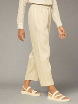 Shop-Linen Tapered Pants Beige