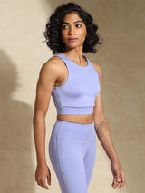Shop-Padded Cross Back Crop Top Periwinkle