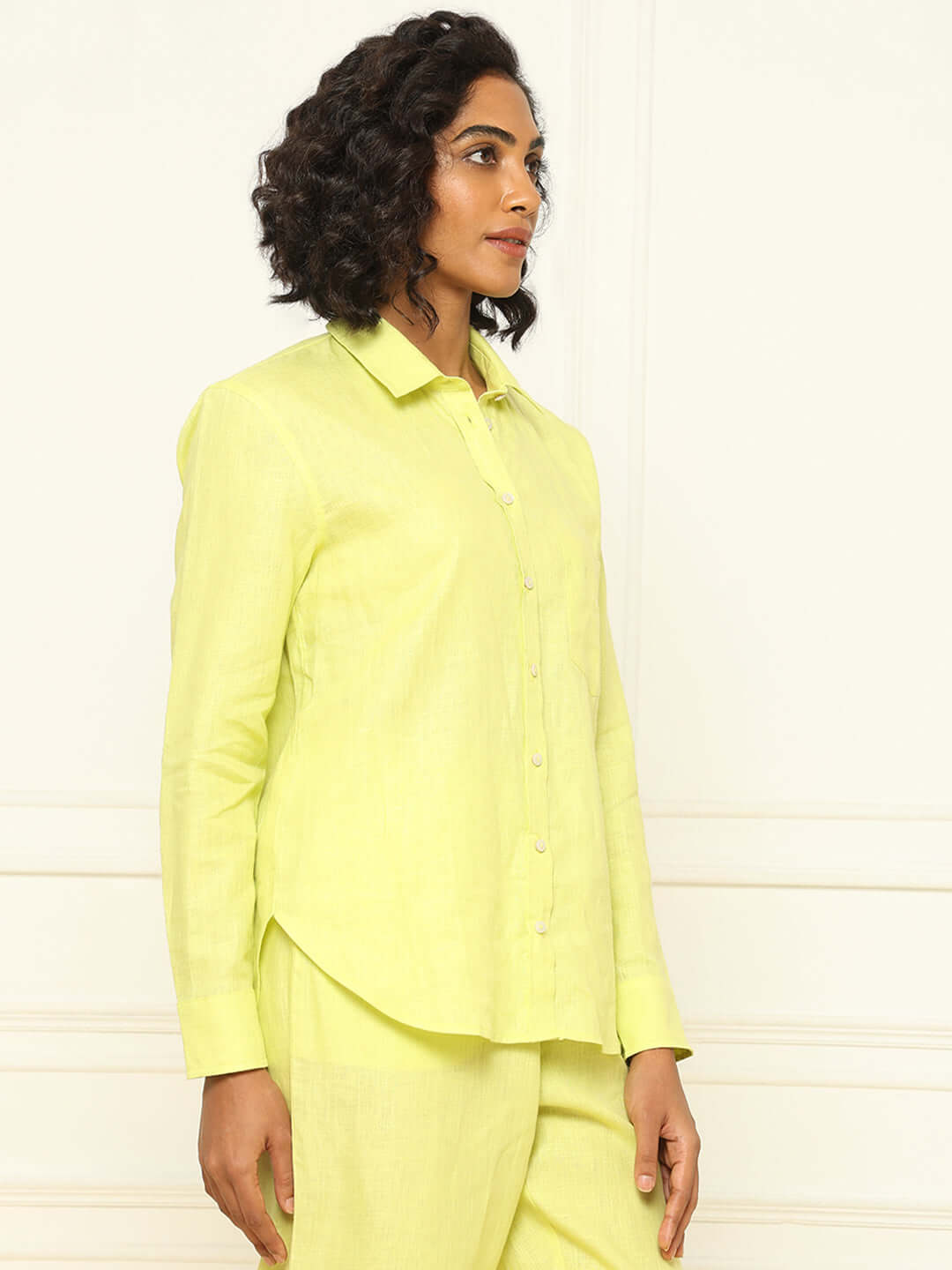 Shop-Linen Shirt Lime