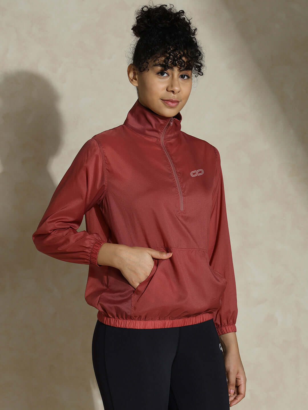 Shop-TraqLite Half Zip Performance Jacket Marsala