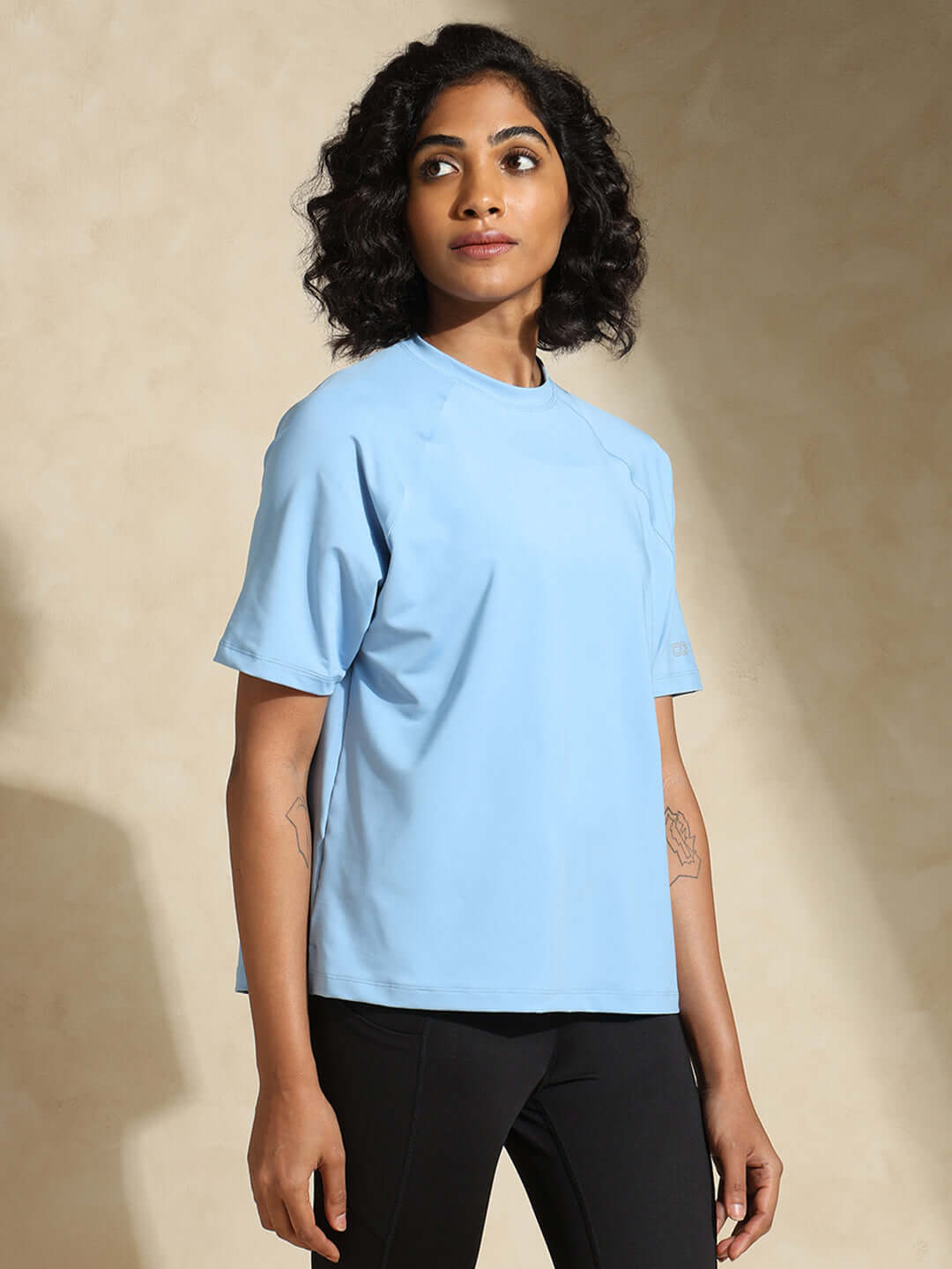 Shop-Traqfit Raglan Tee Cerulean