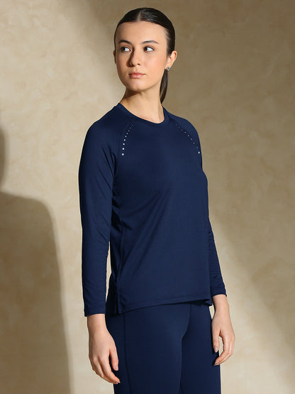 Aero TraqDry Long Sleeve Tee Navy
