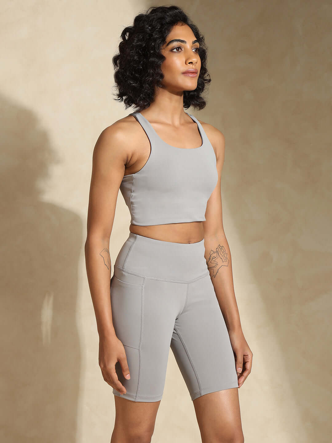 Shop-High Impact Action Bra With Clasp Cloud Grey