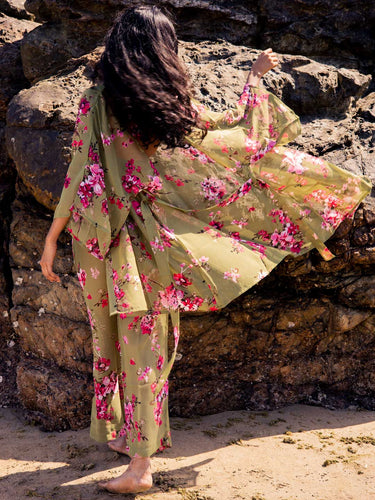 Wild Lantana Kimono & Palazzo Beach Set