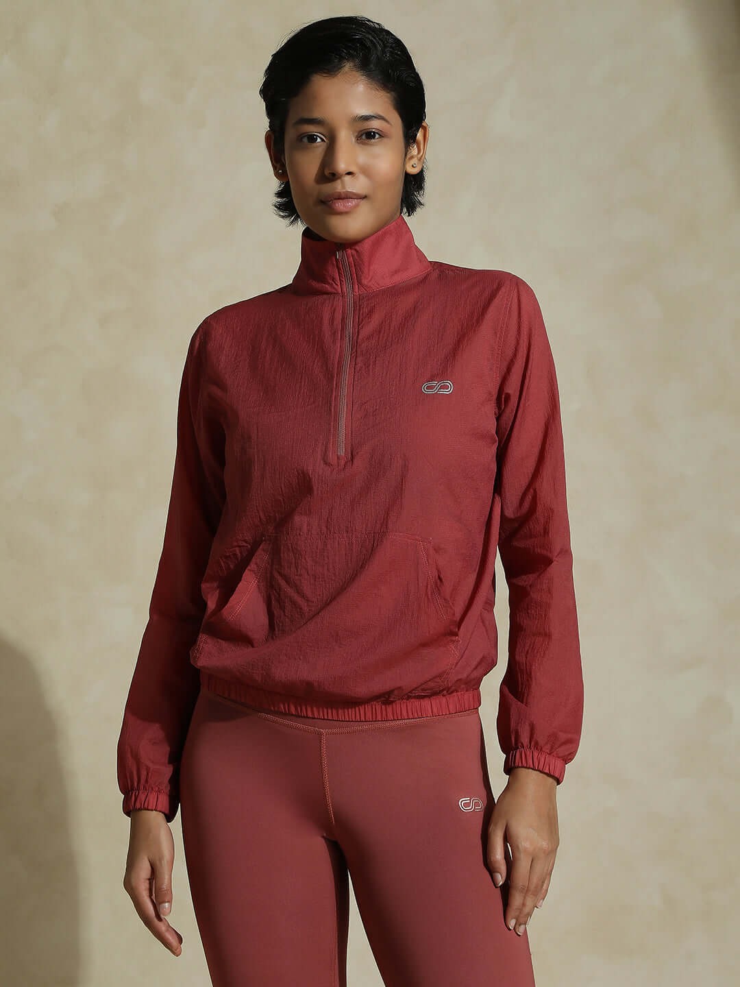 Shop-TraqLite Half Zip Performance Jacket Marsala