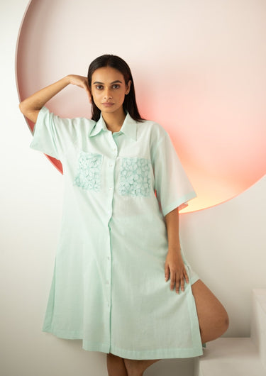 Mint Bloom Pocket Nightshirt