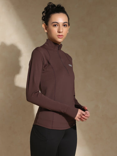 Shop-Women's Ath Runner Zip Neck Java