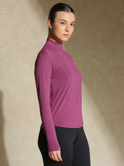 Women's Ath Runner Zip Neck Tulip Wood