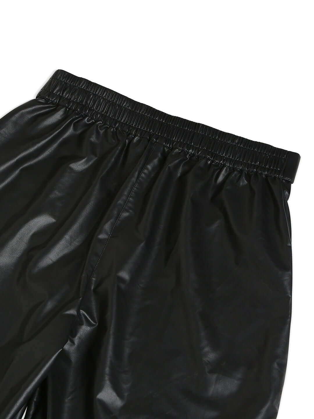 Shop-Leather Straight Fit Trousers Black