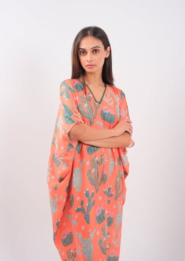 Desert Bloom Meets Ocean Breeze - Beach Dress