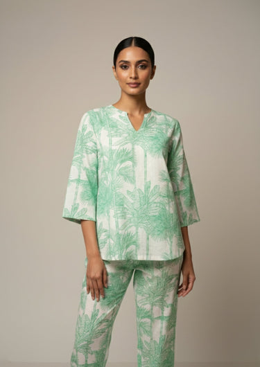 Tropical Palm Printed Co-ord Set