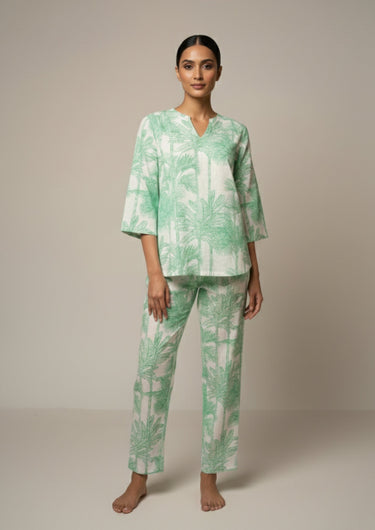 Tropical Palm Printed Co-ord Set