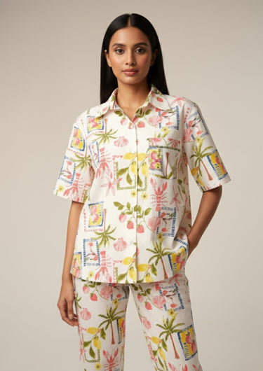 Tropical Bliss Printed-Night Suit