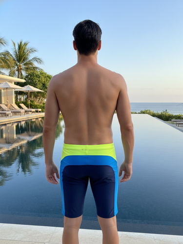 Men's Navy Athletic Swim Shorts