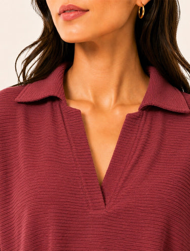 Rust Ottoman Long-Sleeve Polo