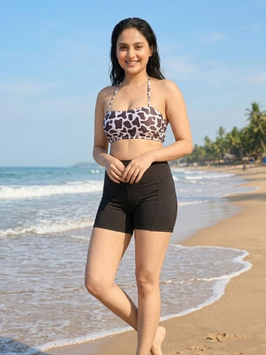 Cow Black Shorts Set (2 Pcs)