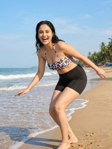 Cow Black Shorts Set (2 Pcs)