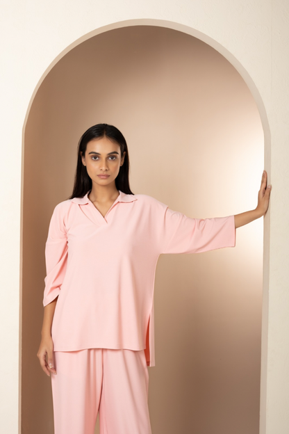 Rosé Flow – Hosiery Co-Ord Set