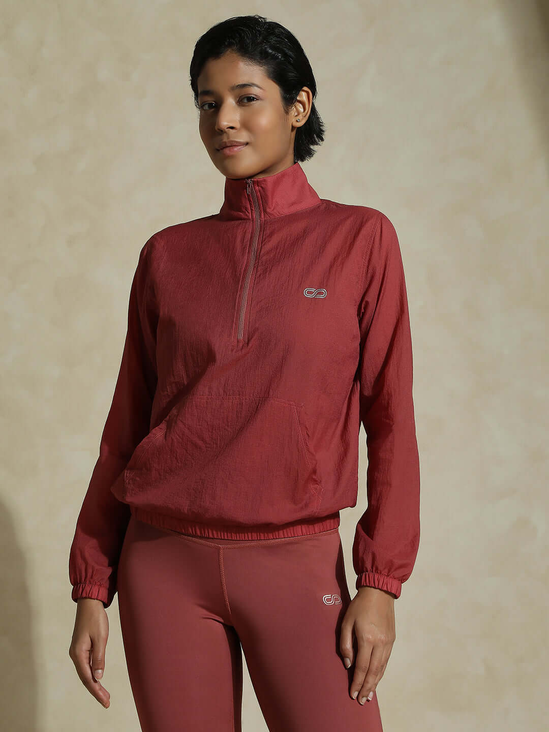 Shop-TraqLite Half Zip Performance Jacket Marsala