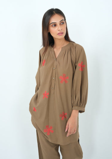 Rustic Bloom-Cotton Pajama Set